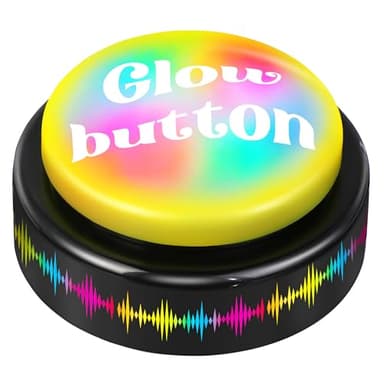 Feekoon Dance Party Button, Plays 10 EDM Tracks, 30 Second Light Up Dance Bomb Button with Batteries Funny Gag Gift for Teachers, Classroom, Office, Coworkers & Friends(1 Pack,Original)