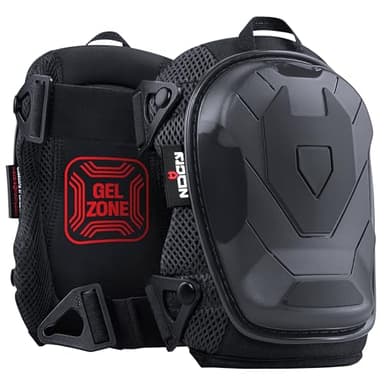 NoCry Professional Construction Knee Pads for Men and Women with Non-Slip Heavy Duty Cap and Ankle Support — Thick Foam and Gel Cushioning — Reinforced, Adjustable Straps and Military Grade Rivets