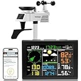 Sainlogic Professional WiFi Weather Station with Outdoor Sensor, Internet Wireless Weather Station with Rain Gauge, Weather Forecast, Wind Gauge, Wunderground, Black