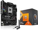 MICRO CENTER AMD Ryzen 7 7800X3D 8-Core16-Thread Desktop Processor with ASUS ROG Strix B650E-F Gaming WiFi AM5 Gaming Motherboard