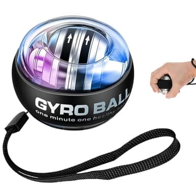 Torque Ball with Counter - Auto-Start Wrist Power Gyro Ball, Forearm Strengthener, Grip Strength Trainer, Hand Strengthening Devices, Wrist Trainer Balls, Finger Exerciser with LED Lights