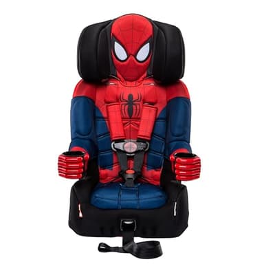 Marvel Spider-Man 2-in-1 Car Seat by KidsEmbrace | Forward-Facing Harness (26.5–65 lbs) & Booster Mode (40–100 lbs) | Latch Equipped | Premium Fit with Multi-Position Headrest, Harness & Recline