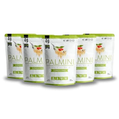Palmini Linguine Pasta | Low-Carb, Low-Calorie Hearts of Palm Pasta | Keto, Gluten Free, Vegan, Non-GMO, Plant Based, Healthy Noodles | As Seen on Shark Tank |(12 Ounce - Pack of 6)