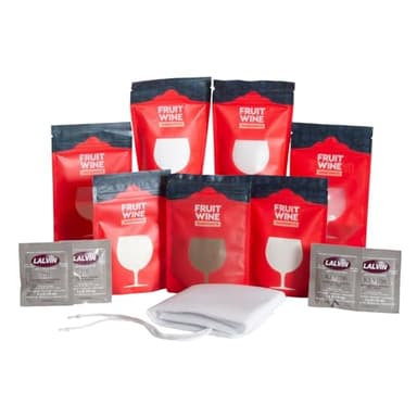 Craft A Brew - Fruit Wine Recipe Kit - Easy for Beginners - At Home Wine Making Kit - Ingredient-Only Refill Kit - No Equipment Included - Use Any Fresh, Frozen or Fruit Juice - Makes 20 1-gal Batches
