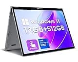 CHUWI MiniBook X 2-in-1 Touchscreen Laptop 10.51", 512GB SSD 12GB RAM, Intel N100 (up to 3.4GHz), Windows 11 Convertible Laptop, 1TB SSD Expand,1920x1200, Backlit Keyboard, WiFi 6, BT5.2, Webcam