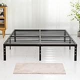 Wulanos King Size Bed Frame, 3500lbs Heavy Duty Metal Frames with Steel Slats Support 14 Inch High Platform Bedframe with Storage, No Box Spring Needed, Sturdy and Durable Noise-Free, Black