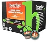 beaniac Flavor Freak Madagascar Vanilla, Flavored Light Roast, Single Serve Compostable K Cup Coffee Pods, Organic Arabica Coffee with Natural Flavors, Keurig Brewer Compatible, 30 Count