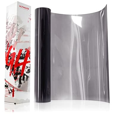VViViD+ Ultimate Tints Super Light Smoke Headlight Taillight Tint Vinyl Wrap (12 Inch x 7ft)