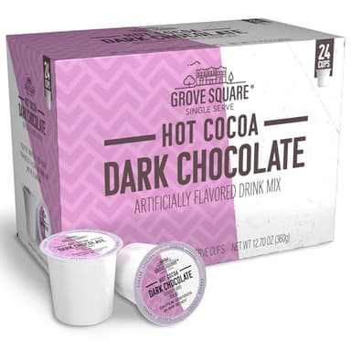 Grove Square Hot Cocoa Dark Chocolate, 24 Single Serve Cups