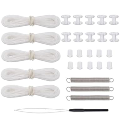 joytrace RV Pleated Shade Repair Kit, RV Window Shade Restringing Kit, Repair and Maintain of Day Night Pleated Shade (White)
