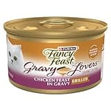 Purina Fancy Feast Gravy Lovers Chicken Feast in Gravy Grilled Gourmet Cat Food in Wet Cat Food Gravy - (Pack of 24) 3 oz. Cans