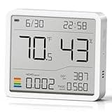 MASHI Air Quality Monitor, Indoor Air Quality Meter Detects CO2, TVOC, Formaldehyde, Humidity, Temperature Multifunctional air Pollution Detector for Home, Office or School, Air Quality Tester