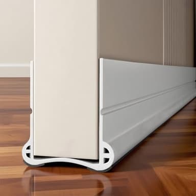 Womwpmt 36” Under Door Draft, Door Draught Excluder for Bottom of Doors, PVC Door Seal for Protection from Sound, Cold, Moisture and Insects, (White)