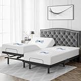 Tami Tami T600 Adjustable Bed Frame Split King Size with Remote & Massage - Syncable Electric Beds Bases, Zero Gravity, Dual Side USB, Nightlight, Quiet Motor, 5 Min Easy Assembly