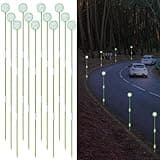 Driveway Markers Reflectors, Glow-in-The-Dark Lane Recognition Reflectors, 49.5Inch Fiberglass Pole Double Sided Reflectors for Driveway, Reflective Driveway Markers for Snow Plowing(4Pcs)