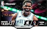 Hisense 55-Inch Class U7 Series Mini-LED ULED 4K UHD Google Smart TV (55U7N, 2024 Model) - QLED, Dolby Vision IQ, Dolby Atmos, Full Array Local Dimming, 144Hz Game Mode Pro, VRR, Alexa Compatibility