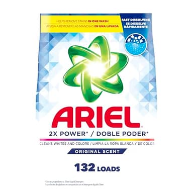 Ariel Powder Laundry Detergent, Original Scent, 211 oz, 132 Loads