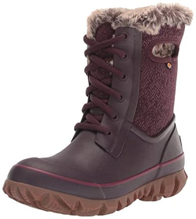 Bogs Womens Arcata Boot, Faded Print - Wine, Size 6