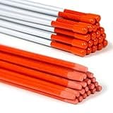 20 Pack 48" Reflective Driveway Markers, High Visibility Safety Markers, Orange, UV-Resistant Coating, Non-Alkali Fiberglass, Reflectors for Driveway Entrance