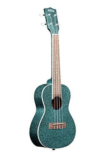 Kala Brand Music Co. Sparkle Rhapsody In Blue Gloss Concert Ukulele (KA-SPRK-AQUA)