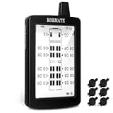 KORMATE TPMS Tire Pressure Monitoring System 18 Sensors Displayed Vertically,All Tires Pressure and Temp simultaneously,Solar Power,for RV,semi Truck,Motorhome,5th Wheel,(Flow Thru Sensor, 18 Sensors)