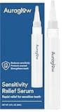 Auraglow Sensitivity Relief Serum Gel, Brush on Teeth to Reduce Sensitivity, Potassium Nitrate and Nano Hydroxyapatite, Remineralization Gel, Strengthens Teeth & Protects Enamel, 40+ Treatments, 4ml