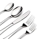 Silverware Set for 8, 40 Piece Heavy Duty Stainless Steel Flatware Utensils Cutlery Set Including Steak Knife Fork and Spoon, Dishwasher Safe, Gift Package for Wedding Housewarming