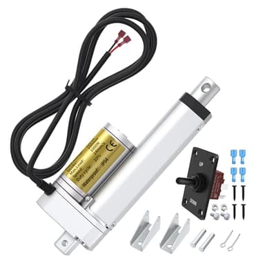 RVMARINEPAT 12V Linear Actuator, 4" Actuator 14 mm/s High Speed Linear Actuator Waterproof 1000N/220lbs Stroke with Reverse Polarity Switch Controller