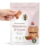 Strawberry Keto High-Protein Bites – Plant-Based, Sugar-Free, Low-Carb Vegan Protein Bars with Clean, Natural, Gluten-Free Ingredients – Healthy Snack – Ali’s Skinny Kitchen (8 Count)