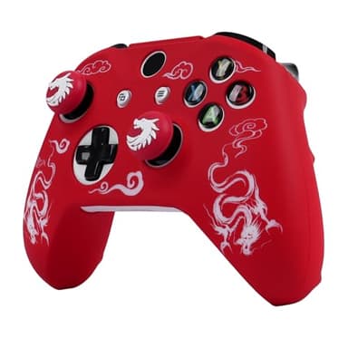RALAN Controller Skin for Xbox One, Anti-Slip Silicone Controller Cover Protector Case Compatible for Xbox 1 Wireless/Wired Gamepad Joystick with 2 Cute Thumb Grips Caps.