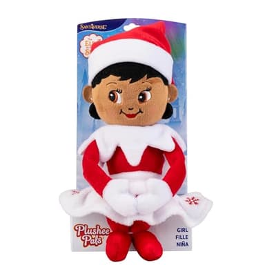 The Elf on the Shelf Plushee Pals - 17-inch Scout Elf Plush Toys - Huggable and Lovable Brown Eyed Girl Stuffed Elf Plush