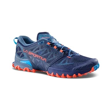 La Sportiva Men's Bushido III Performance Mountain/Trail Running Shoes, Deep Sea/Cherry Tomato, US 12.5 Wide (EU Equivalent 46)