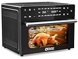 Kitchen in the box 32 QT Extra Large Toaster Oven Air Fryer Combo, 18-in-1 Convection Toaster Oven Countertop with Baking, Dehydrate and Rotisserie, 6 Accessories, 1800W