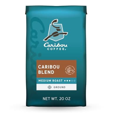 Caribou Coffee, Medium Roast Ground Coffee, 100% Arabica Coffee - Caribou Blend 20 Ounce Bag