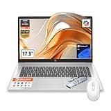 HP 2025 17 inch Laptop Business, 17.3" IPS FHD Display, AMD Ryzen 5 (Beats i7-1165G7), Ms Office 2024, Win 11 Pro, AI Coplit, w/Accessory, Numeric Keypad, WiFi 6 (64GB RAM +2TB SSD)