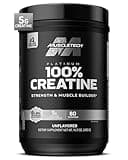 Creatine Monohydrate Powder MuscleTech Platinum Pure Micronized Muscle Recovery + Builder for Men & Women Workout Supplements Unflavored (80 Servings)