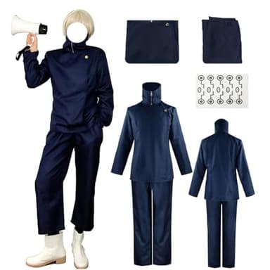 ETEBAS Inumaki Toge Costume Cosplay Outfit Inumaki Toge Uniform JJK Suit Full Set(L)
