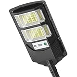 VowelsOne B2-200W Solar Lights Outdoor Waterproof,6500K 10000LM LED Solar Flood Light,Solar Street Lights Wide Angle with Motion Sensor and Remote Control for Yard,Fence,Parking lot,Garage