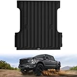 LASFIT Bed Mat for Ford F-150(5.5FT, 67.1" Bed) 2015-2025 Truck Bed (Include F150 Lightning 2024 2023 2022) All Weather Protector TPE Car Bed Liner - 1PC Black