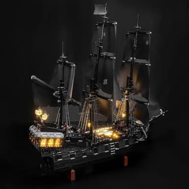 BrickBling LED Light Compatible with Lego Icons Captain Jack Sparrow's Pirate Ship, Compatible with Lego Black Pearl 10365-No Model (Classic Version Light)