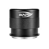 IKAPE Coffee Products, 53MM Espresso Tamper, Premium Barista Coffee Calibrated Tamper with Spring Loaded, 100% Stainless Steel Tamper Compatible with 54MM Breville Bottomless Portafilter (Black)