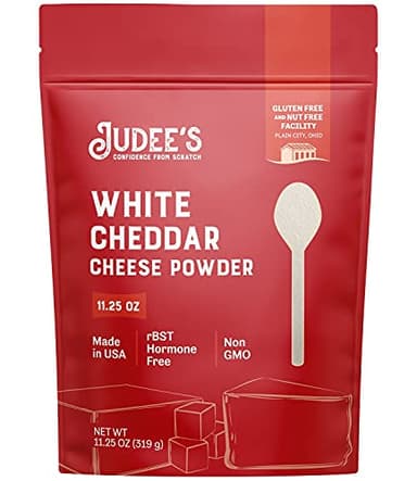Judee's White Cheddar Cheese Powder - Versatile Cheese Powder for Dips & Baked Goods - White Cheddar Popcorn Seasoning - Gluten Free & Nut Free - 11.25 oz, Pack of 1