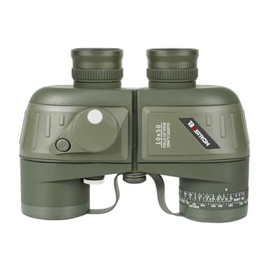 BOSTRON 10X50 Waterproof Fogproof Military Marine Binoculars w/Internal Rangefinder & Compass, Marine Binoculars for Adults with BAK4 Prism FMC Lens for Navigation Bird Watching Hunting