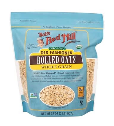 Bob's Red Mill Organic Old Fashioned Rolled Oats, 32oz (Pack of 1) - Non GMO, Whole Grain, Vegan, Kosher