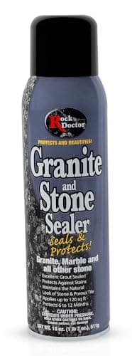 Rock Doctor Granite Sealer for Marble, Stone, and Tile Countertops, Streak-Free Finish with Stain Resistant Moisture Protection, Interior and Exterior Use, Pack of 1