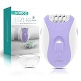 VOGOE Epilators Hair Removal for Women with 21 Tweezers & LED Light, 2 Speeds Cordless Epilator for Women, Electric Hair Removal Epilators Rechargeable for Arms & Legs HR110 (Purple)