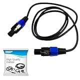 HQRP 6ft Speakon to Speakon (M/M) Cable for Behringer BX4500H BX 4500H / EUROPOWER EP4000 EP 4000 / PMP2000 PMP 2000 Power Amplifier Amp
