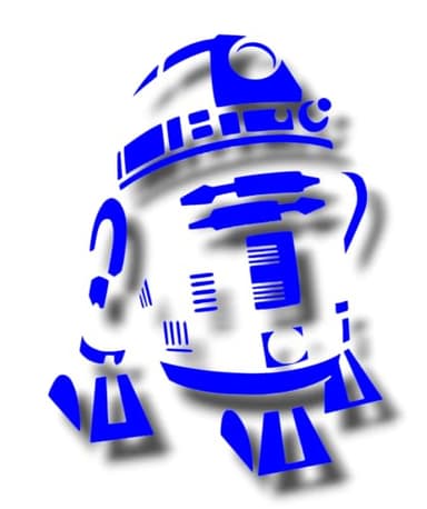 R2 - D2 Vinyl Decal Sticker, 6 in, Waterproof, 5 Year Durability (Royal Chrome)