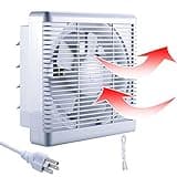 SAILFLO 12 Inch Window Shutter Exhaust Fan with Reversible Airflow, 476CFM 35W Wall-Mounted Quiet Ventilation Fan Air Intake Extractor for Bathroom Home Bedroom Attic, φ10 Inch Impeller