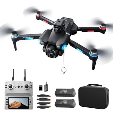 A189 GPS Drones with Camera for Adults 4K, 60Min Flight Time, 360° Obstacle Avoidance, 4.5" Screen, 9842FT Long Control Range RC Quadcopter, One-Key Airdrop, Follow Me, Auto Return, Foldable Easy Fly Drones for Beginners Kids, Valentine's Day gift, Under 249g